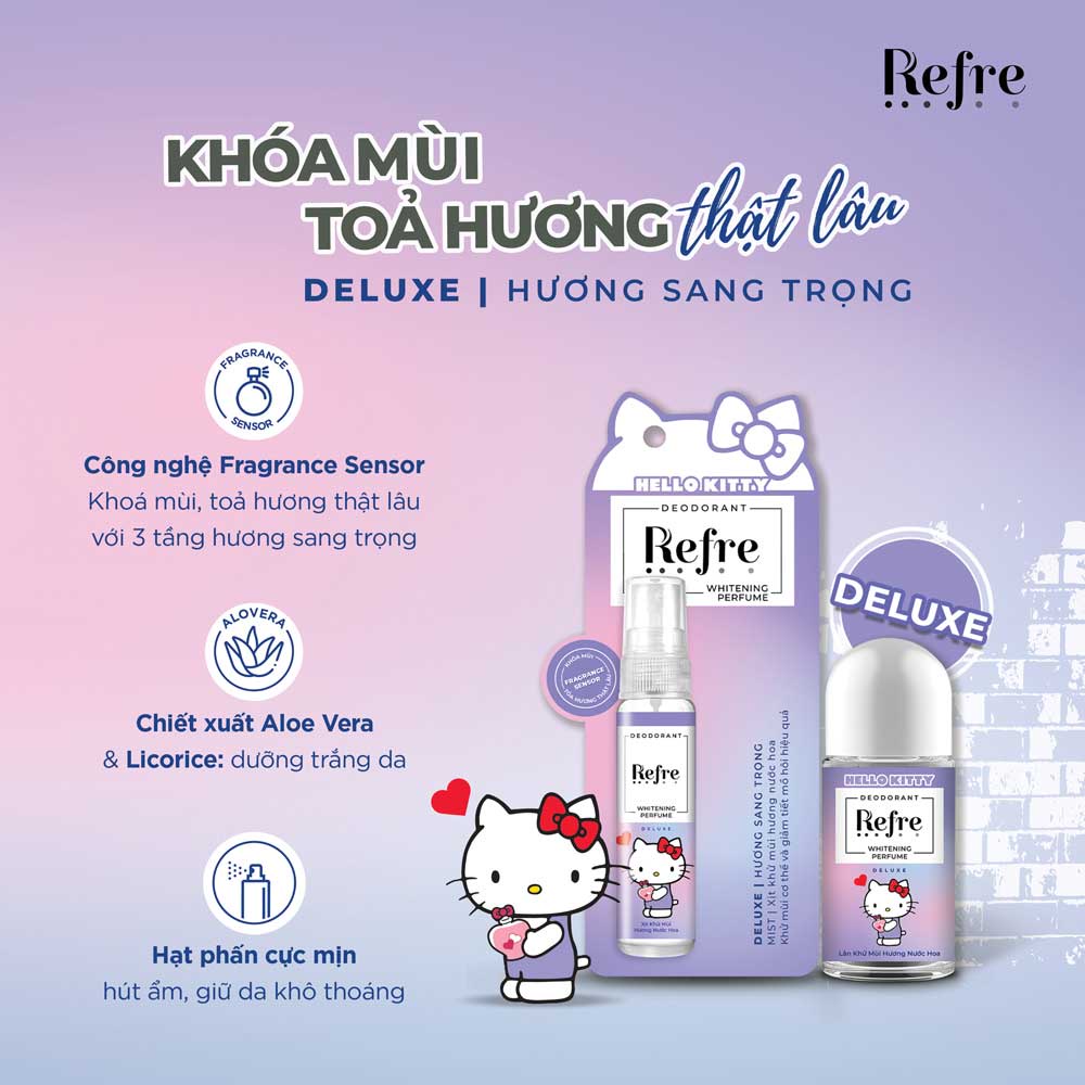 Xịt Khử Mùi Refre Whitening Perfume Dưỡng Trắng Vùng Nách 30ml