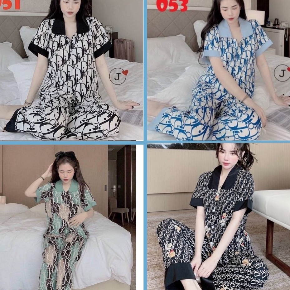 Bộ Pizama cổ bèo họa tiết xinh sắn các mẫu DR siêu xinh nhiều mầu lựa chọn ảnh shop thật shop chụp