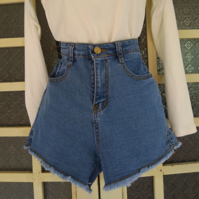 Short jean nữ cạp cao 2hand