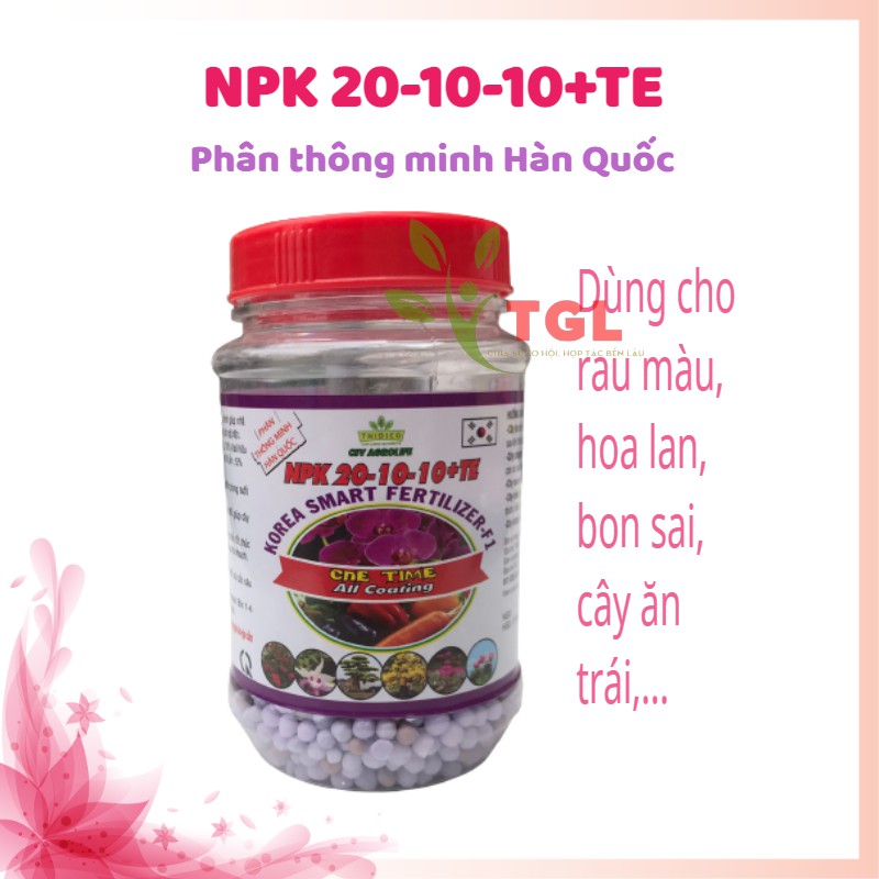 Phân tan chậm, phân thông minh Hàn Quốc, NPK 20-10-10+TE CSV- AGROLIFE 150gr, thích hợp với hoa lan, cây kiểng, bon sai
