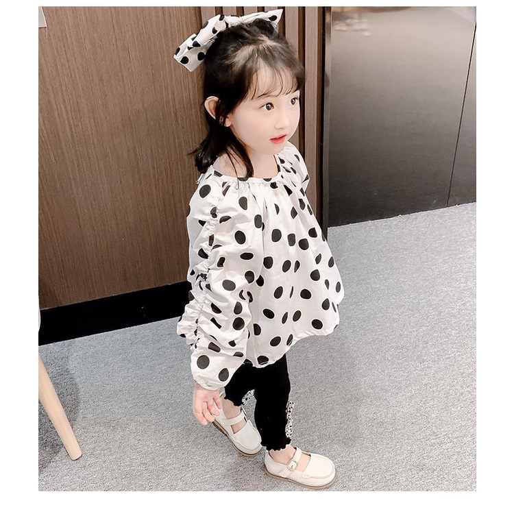 Quần Legging Co Giãn Đính Nơ Xinh Xắn Cho Bé Gái