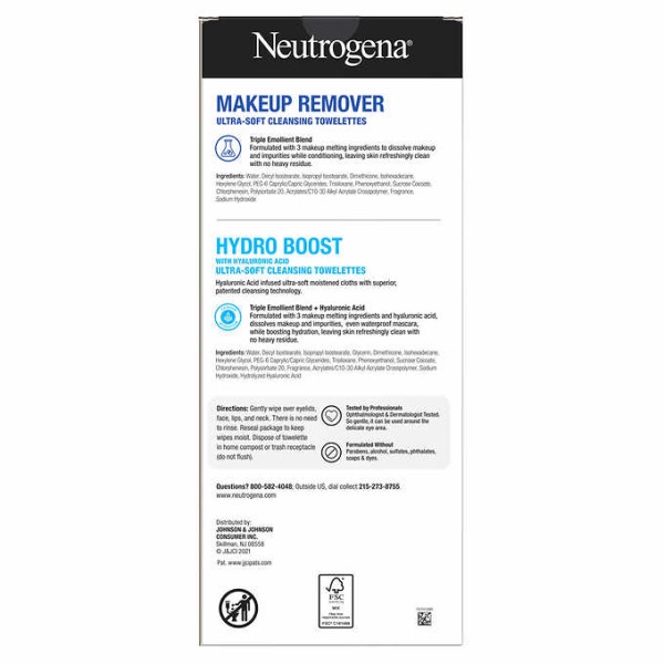 [HỘP 139 MIẾNG] Hộp Khăn Giấy Tẩy Trang NEUTROGENA Gồm Khăn Giấy Tẩy Trang Và Khăn Giấy Cấp Ẩm Cho Da - USA