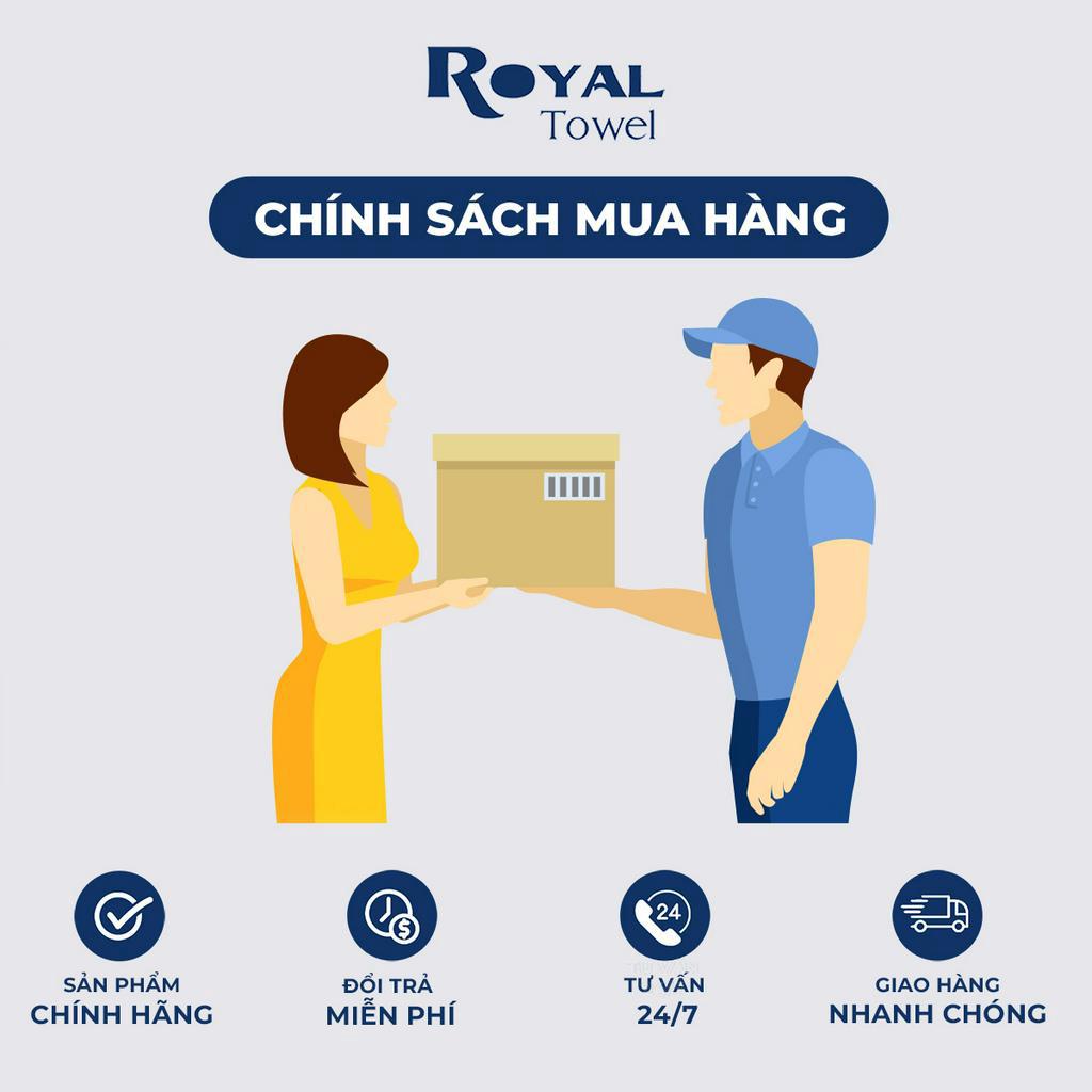 Khăn Tắm, Khăn Gội Đầu, Khăn Lau Mặt ROYAL TOWEL 100% Cotton Mềm Mại, Thấm Hút, Kháng Khuẩn | BigBuy360 - bigbuy360.vn