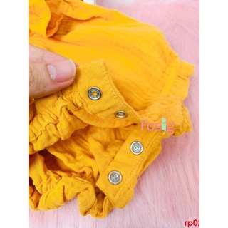 [5-12kg] Romper Đùi Bé Gái CJ - Vàng Trơn