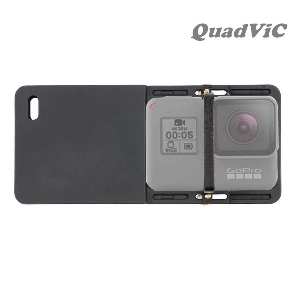 Adapter gimbal gopro 8 7 6 black chống rung smooth Q yi 4k + thanh gắn action camera QuadViC.COM N00173
