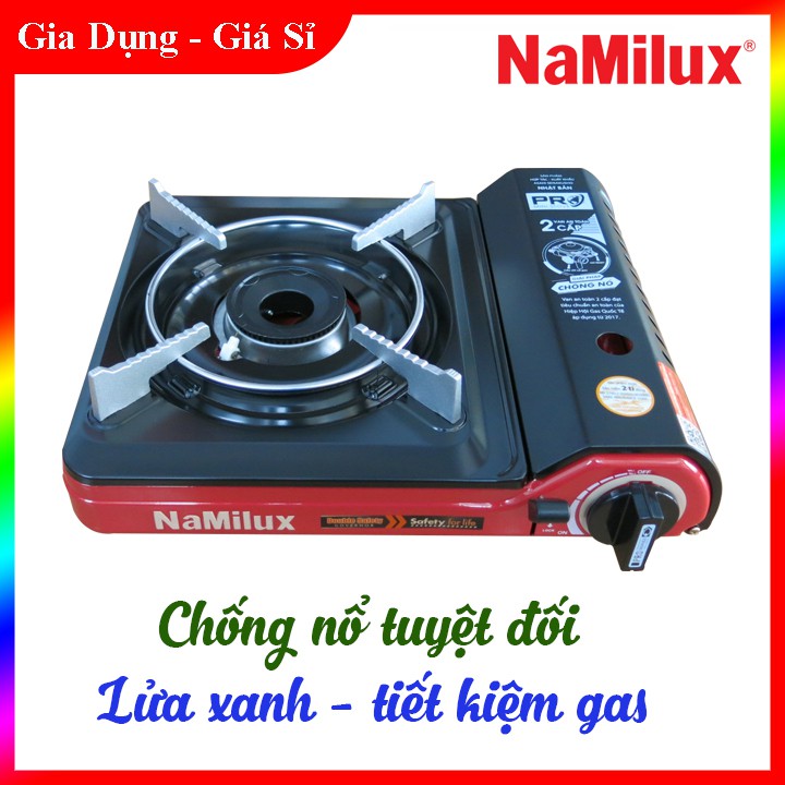 Bếp ga mini du lịch Namilux PL-2021 PF - Bếp gas mini Namilux - Chống cháy nổ - Giao màu ngẫu nhiên