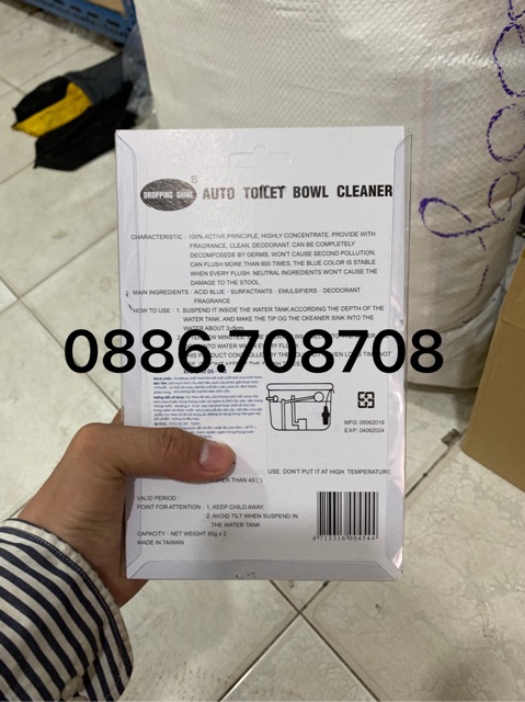 Vỉ tẩy bồn cầu Đài Loan 120g tặng kèm sáp thơm