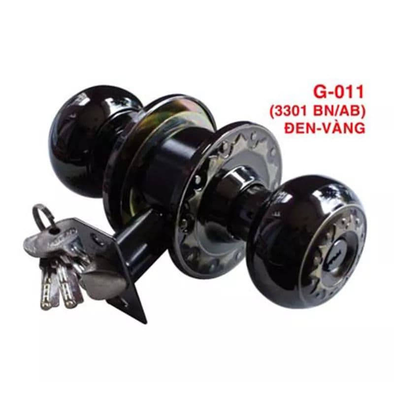 Khóa Cửa 2 Tay Nắm Tròn Loại 1 Đầu Chìa - 1 Đầu Nút Bấm CAO CẤP GSTAR ( BẢO HÀNH 12 THÁNG ) 011