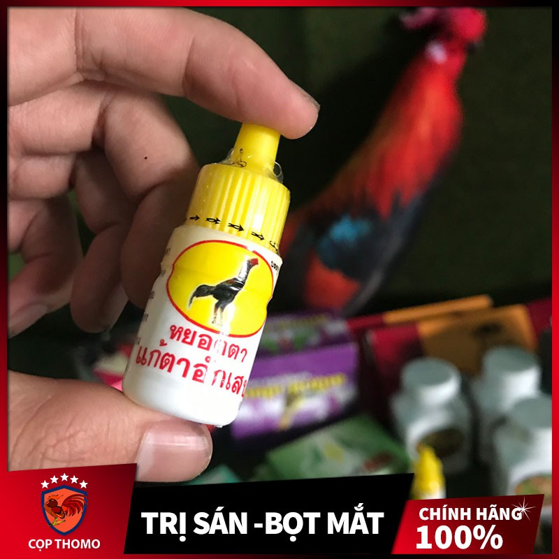 Thuốc nhỏ mắt cho gà Thái Lan , trị đau mắt , sưng mắt , sán mắt , chảy nước mắt , đục giác mạc.