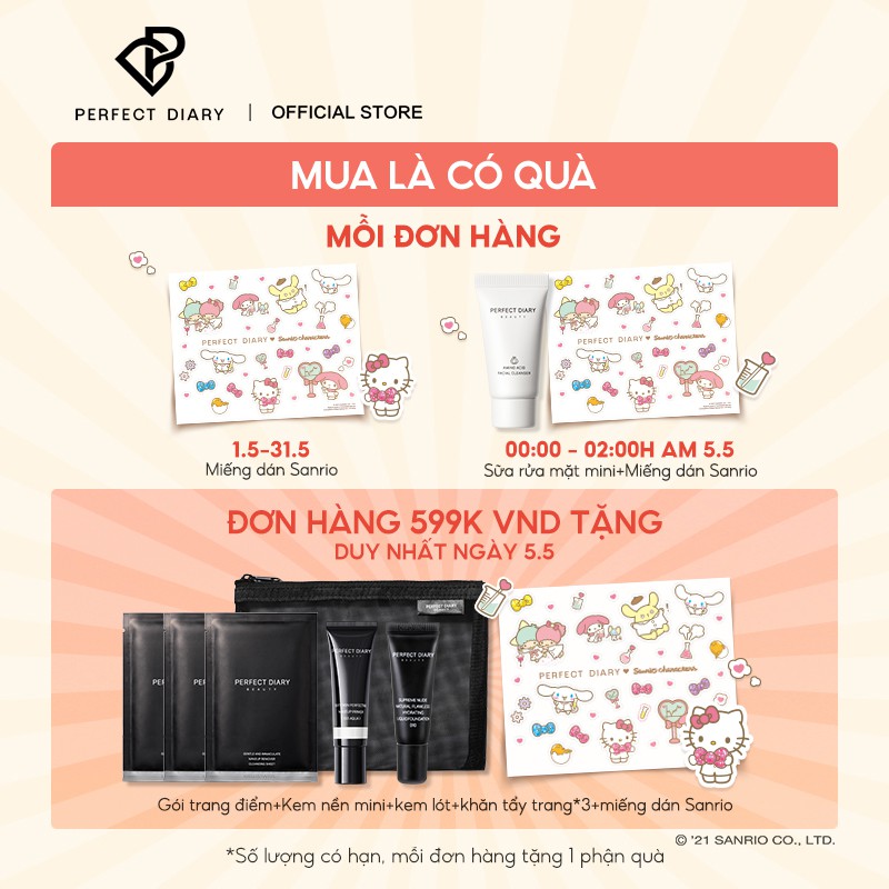 [Mã COSPD10 -10% ĐH250K]Set bảng màu mắt + mascara đen Perfect Diary