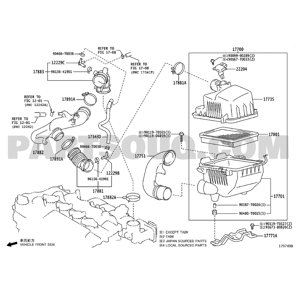 Lọc gió động cơ Hyundai Getz OEM mã 281131C000