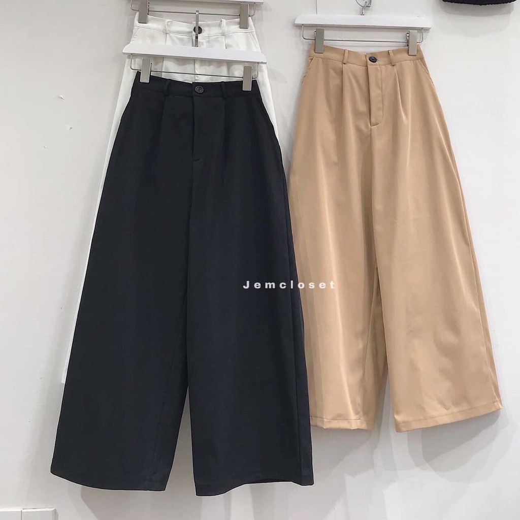 Quần suông lưng cao tôn dáng phối cùng sơ mi, croptop, áo thun đều xinh phong cách trẻ trung năng động