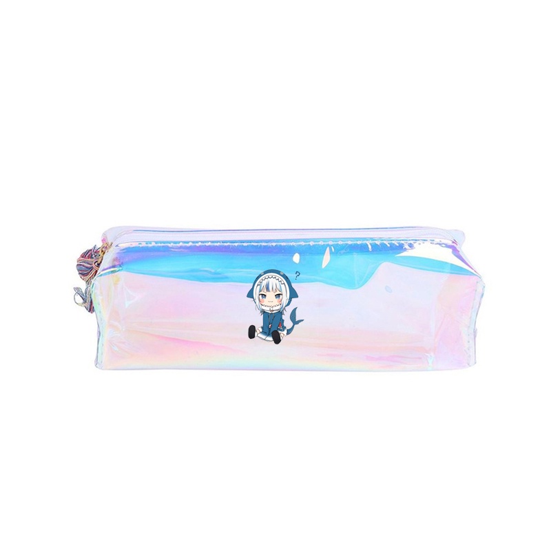 Hộp bút hologram in hình GAWR GURA Hololive Vtuber bóp viết đựng bút đồ dùng học tập anime chibi