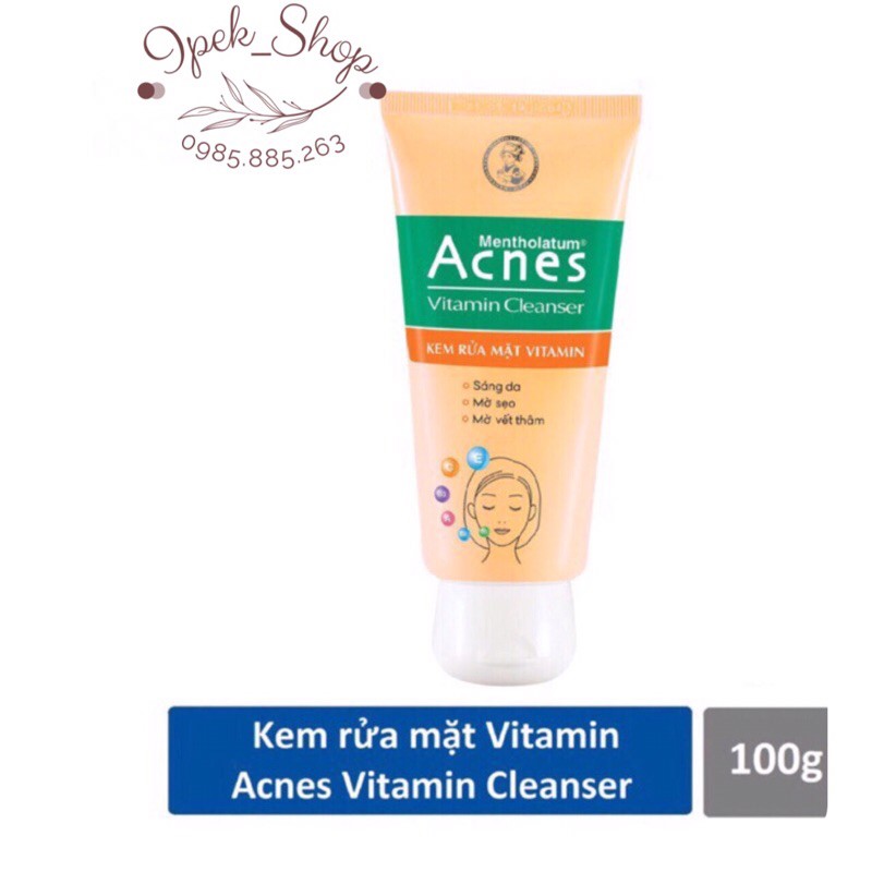 Sữa rửa mặt ACNES VITAMIN Cleanser 100g - Ipek_Shop
