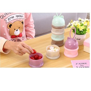 Hộp chia sữa 4 ngăn hình gấu
