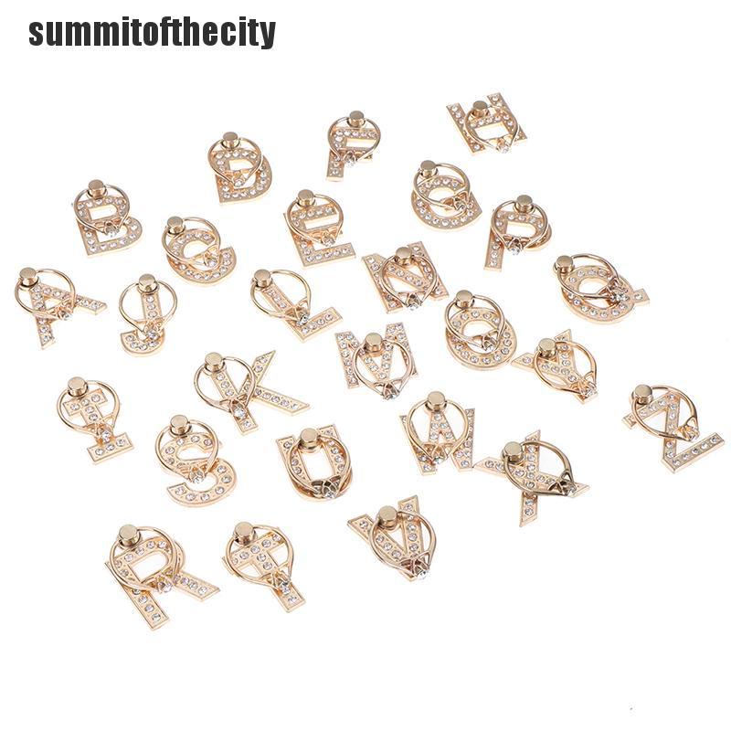 Nhẫn Đỡ Điện Thoại Bằng Kim Loại In Chữ Sum Đính Kim Cương Giả