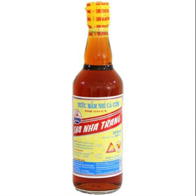 Nước mắm 584 Nha Trang chính hãng 25 độ đạm chai 500ml