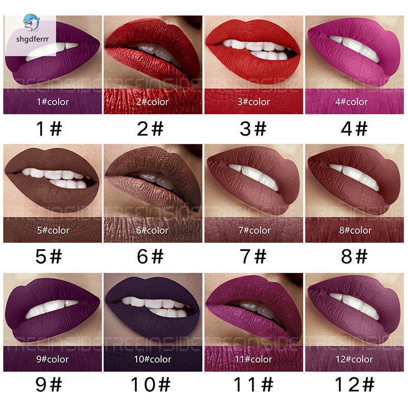 Matte Lip Glaze Tint Velvet Liquid Lipstick Cosmetics Lips Makeup Waterproof Long Lasting