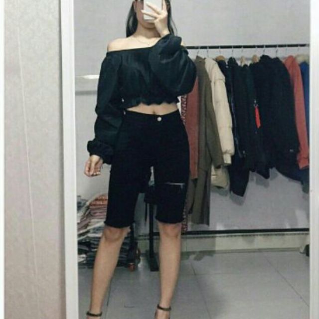 [Mã FAMAYWA giảm 10K đơn 50K] Áo trễ vai croptop bo eo siêu cưng❤ | BigBuy360 - bigbuy360.vn