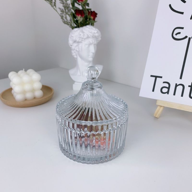 THỐ MỨT thủy tinh. Hũ đựng mứt , bánh kẹo thủy tinh vân kim cương sang trọng