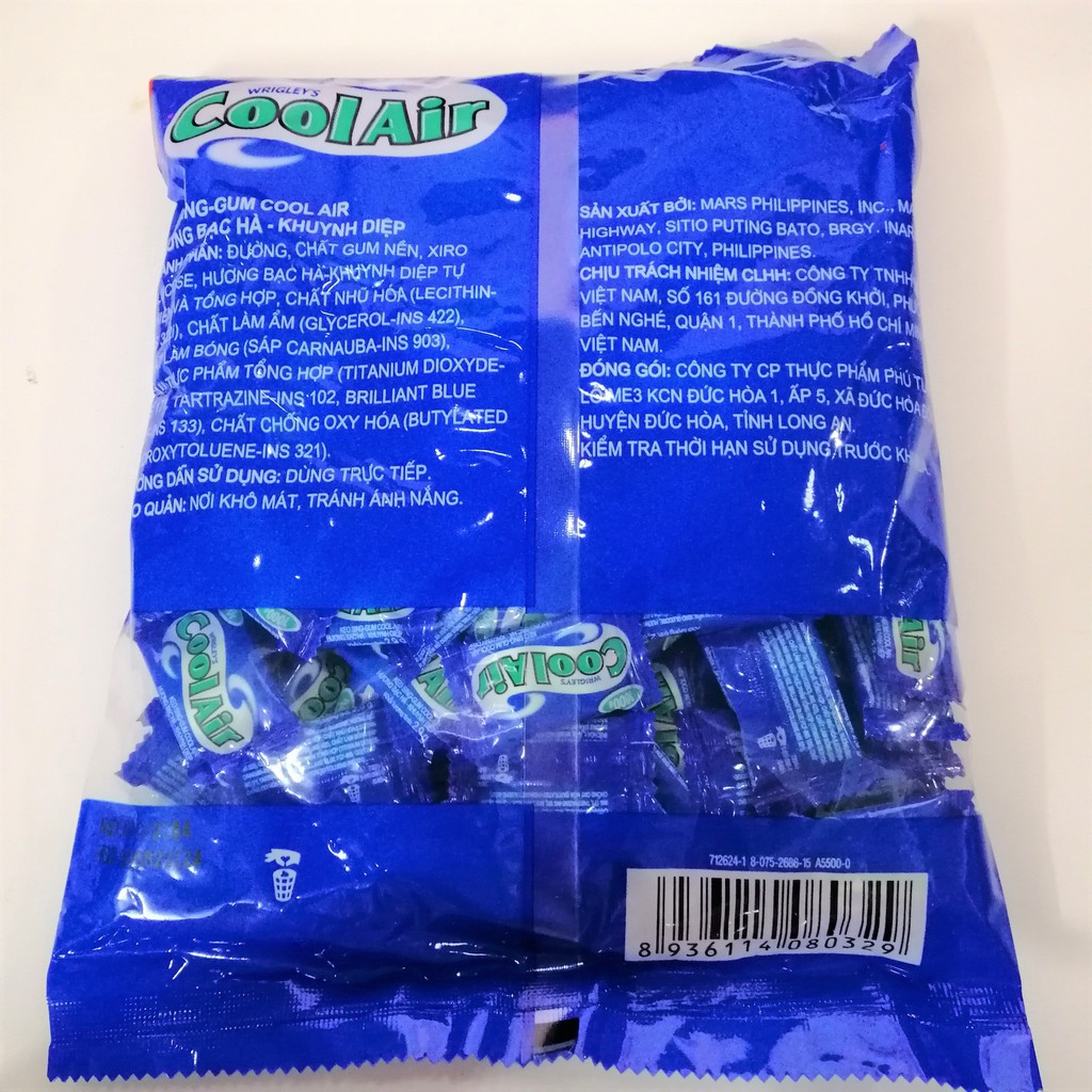 Kẹo Sing-gum Cool Air Hương Bạc Hà - Khuynh Diệp (Gói 319g)