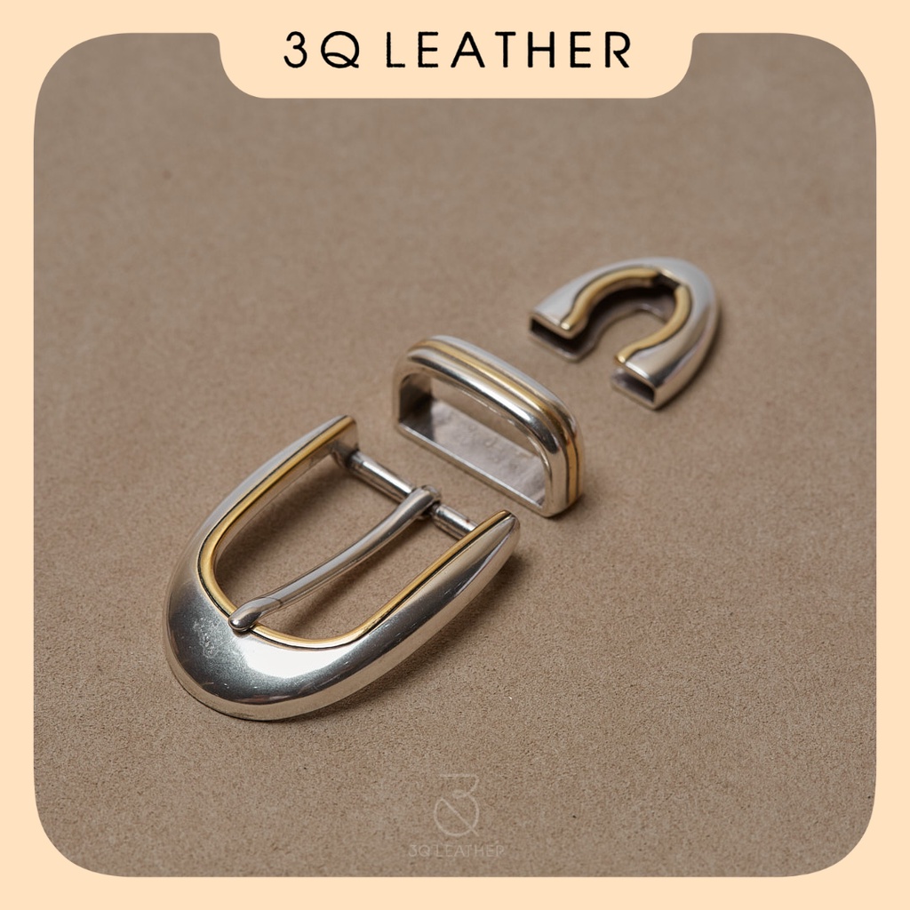 Mặt dây lưng Nam Nữ màu Bạc, mã MDL098, size 30mm, chất liệu hợp kim cao cấp mạ Bạc, mặt thắt lưng nam