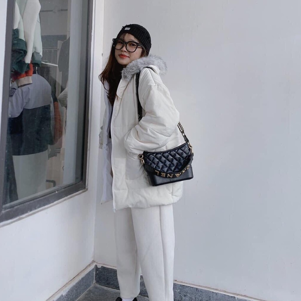 Áo phao túi hộp dáng rộng nữ - Khoác mũ lông oversize kiểu dáng hàn quốc SIÊU HOT | BigBuy360 - bigbuy360.vn