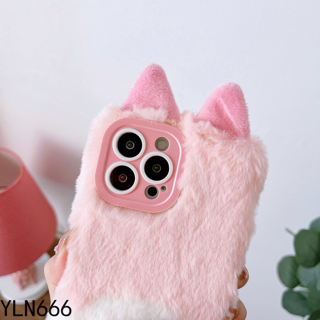 Ốp Điện Thoại Đính Lông Nhung Cho iPhone14 PRO MAX 13 PRO MAX 12 PRO MAX 11 PRO MAX 12mini 13mini X Xs MAX Xr 6 6S 7 8 PLUS SE2