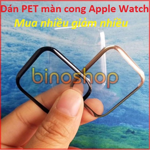 [Dán PET ] Miếng dán PET full màn cho Apple Watch 38/40/42/44mm - Miếng dán màn cong Apple watch