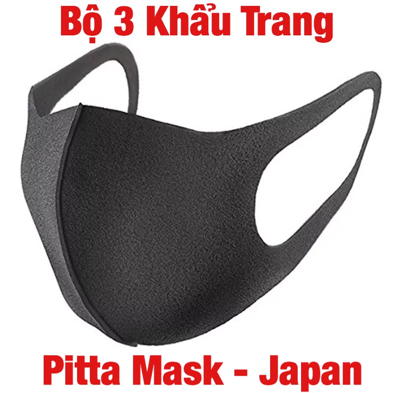 Khẩu Trang Pitta Mask Nhật Bản Set 3 Khẩu Trang
