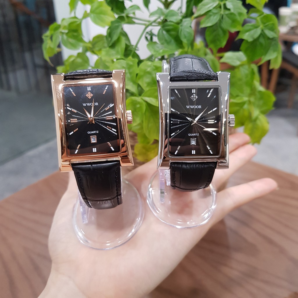 GIÁ_BUÔN_Đồng hồ nam mặt vuông chống nước chống xước chính hãng WWOOR Tony Watch 68 - Hàng nhập khẩu