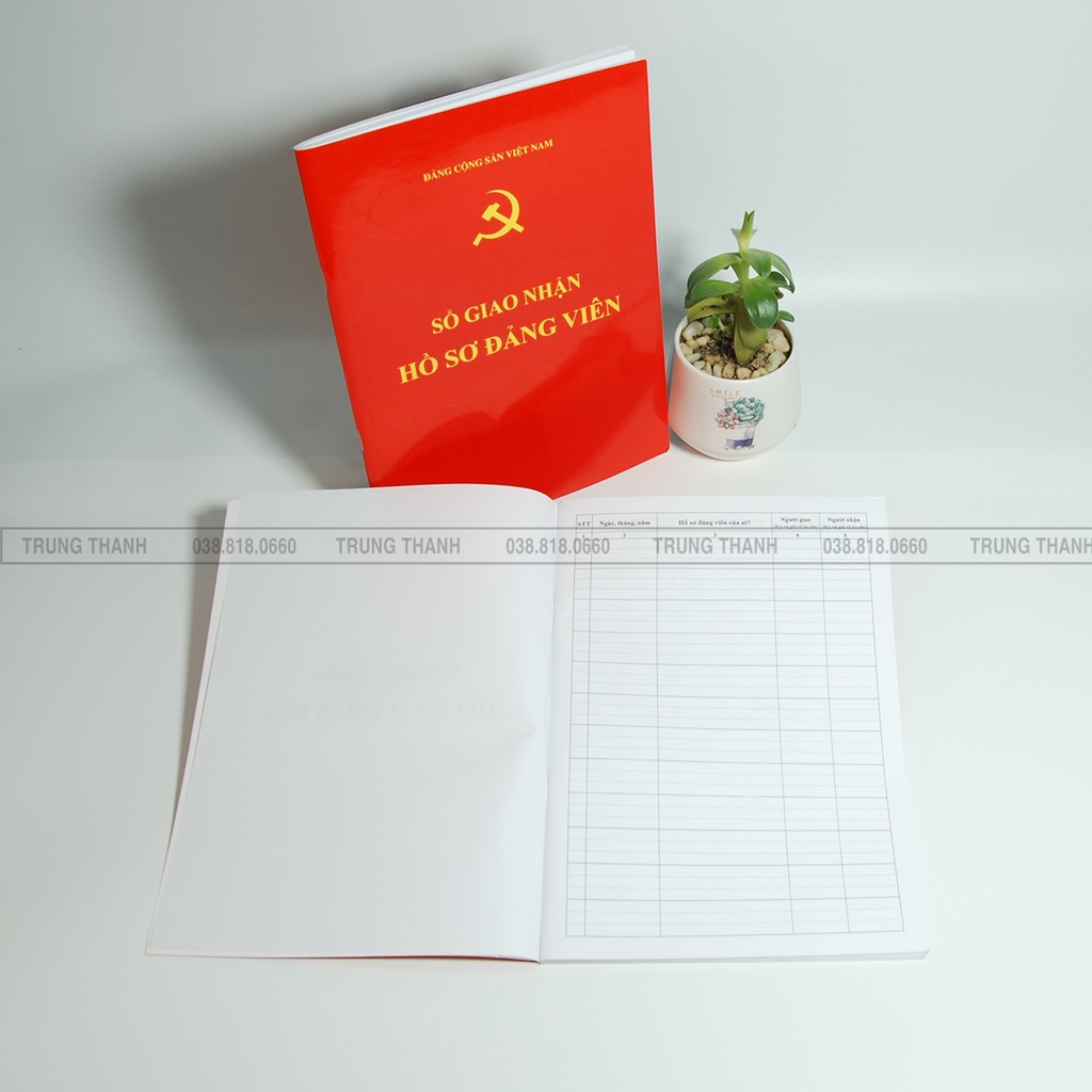 Sổ giao nhận Hồ sơ Đảng viên, kích thước A4, ruột 100 trang