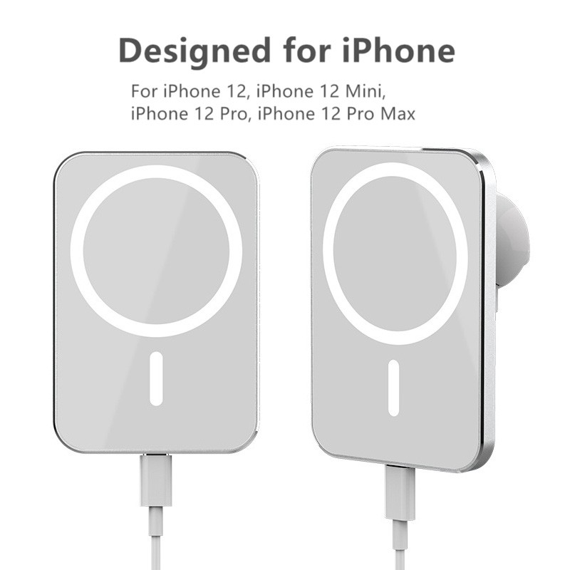 Bộ sạc không dây 15W có nam châm hút gắn trên xe hơi thích hợp cho iPhone 12 12 Pro Max 12 Mini