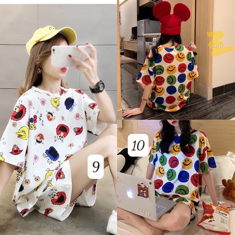 Bộ Ngủ Nữ Ngắn Tay - Bộ Quần Áo Ngủ [Ảnh thật ở cuối] | BigBuy360 - bigbuy360.vn