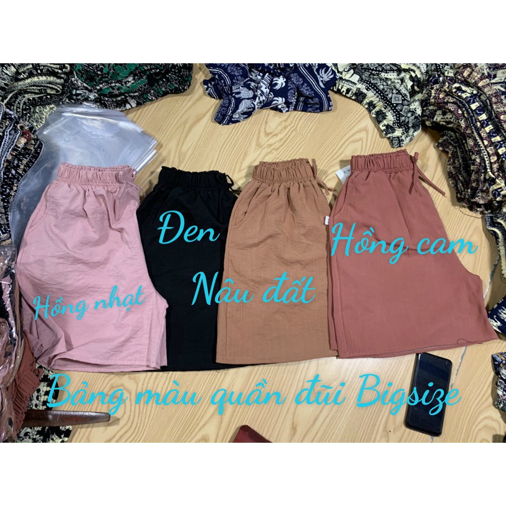 (Hàng bán shop) QUẦN SHORT ĐŨI NỮ BIGSIZE 60-90KG