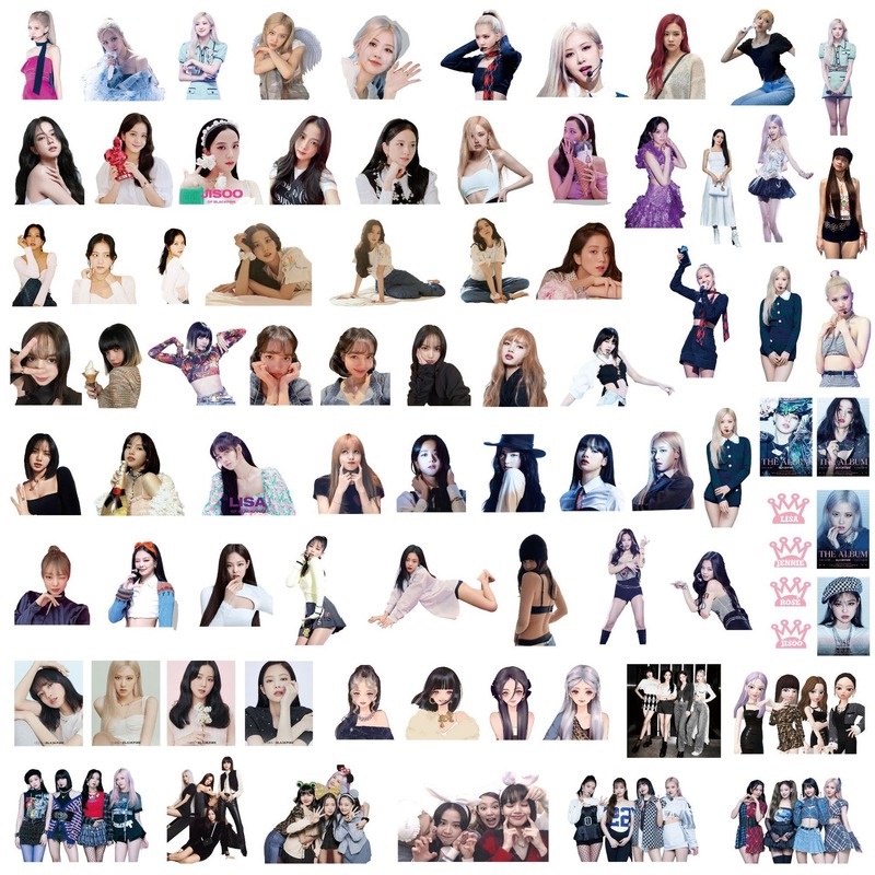 Set 80 miếng dán hình Blackpink trang trí điện thoại/ máy tính xách tay