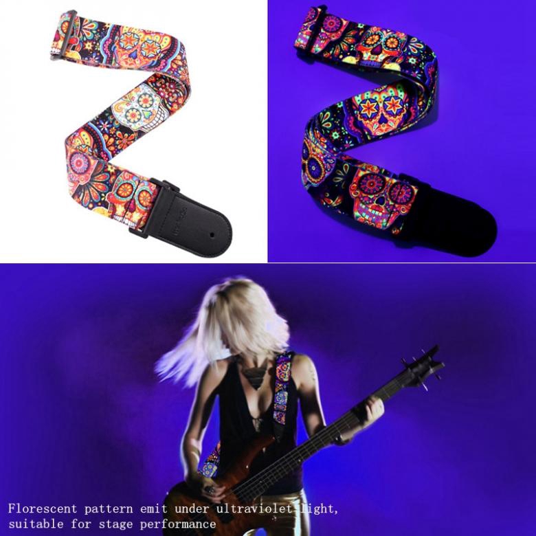 Dây Đeo Đàn guitar Bằng Da pu Rộng 5cm Dài 110-150cm Có Thể Điều Chỉnh