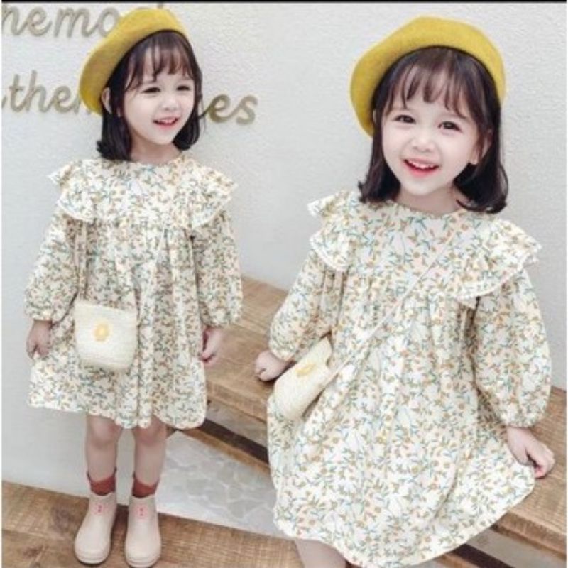 ĐẦM DÁNG BABY DOLL TAY DÀI CHO BÉ GÁI 1 ĐẾN 12 TUỔI