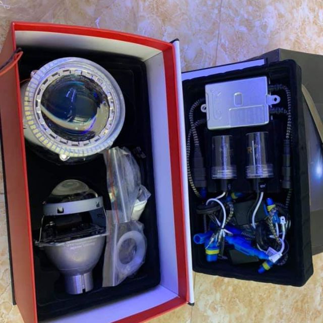 Combo bi xenon GTR tăng sáng 150% + chụp xi mạ