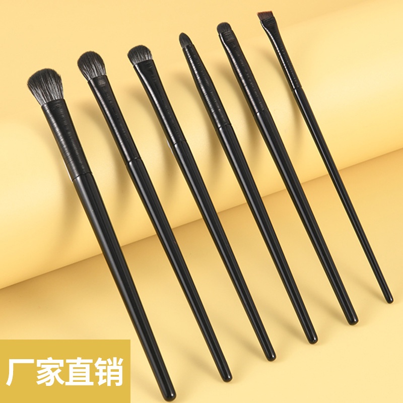 Cọ trang điểm, set 6 cọ đánh mắt màu đen makeup trang điểm cá nhân A22 - Sammi beauty