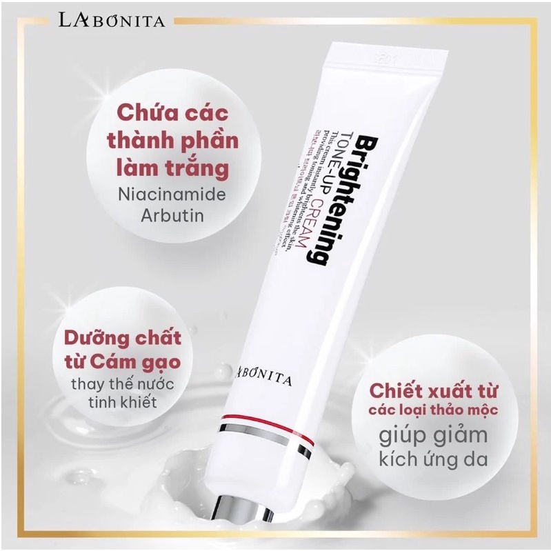 Kem Dưỡng Ẩm Sáng Da &amp; Phục Hồi Da La Bonita Brightening Tone Up, Vital Hyaluronic Acid Cream