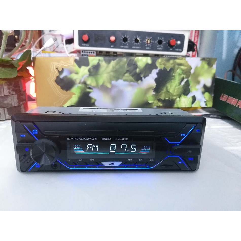 Máy nghe nhạc Ô tô, đài FM cho oto, máy nghe nhạc MP3 Bluetooth xe hơi JSD-5258-12V