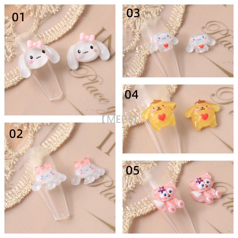 1 Túi Vật Liệu Resin Thủ Công Hình Chú Chó Hoạt Hình Tai To DIY