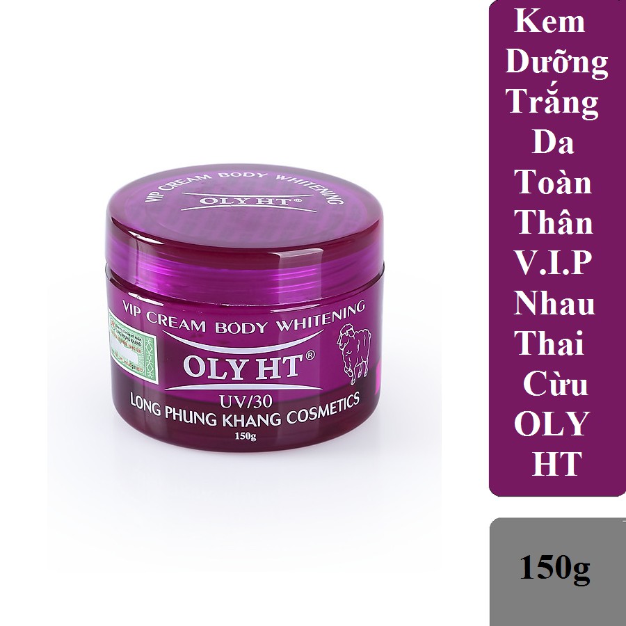 KEM DƯỠNG TRẮNG DA TOÀN THÂN VIP ( NHAU THAI CỪU) OLY HT150g TÍM (HÀNG CHÍNH HÃNG)