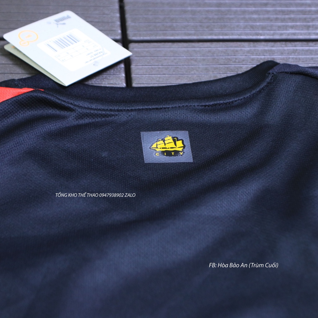 Bộ thể thao nam Manchester city Sân Khách - đồ đá banh nam ngắn tay Man city sân nhà 23/24 màu Xanh