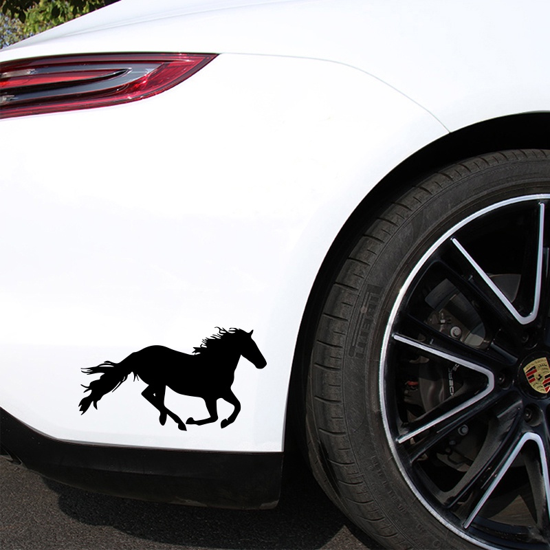 Miếng Dán Trang Trí Xe Hơi Laptop Họa Tiết Chú Ngựa Độc Đáo Thời Trang