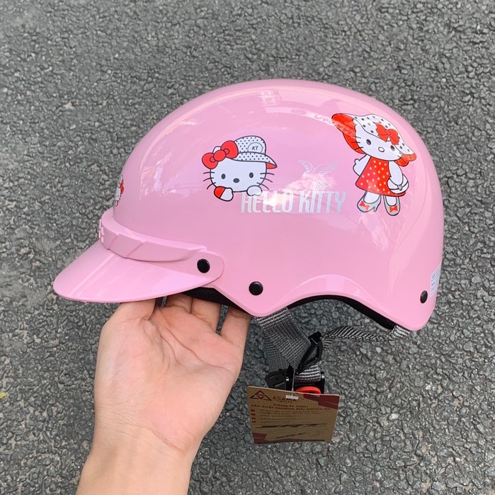 Mũ Nửa Đầu Trẻ Em Srt Tem Doraemon, Hello Kitty Cho Bé Từ 4-8 Tuổi- Chính Hãng Bh 12 Tháng