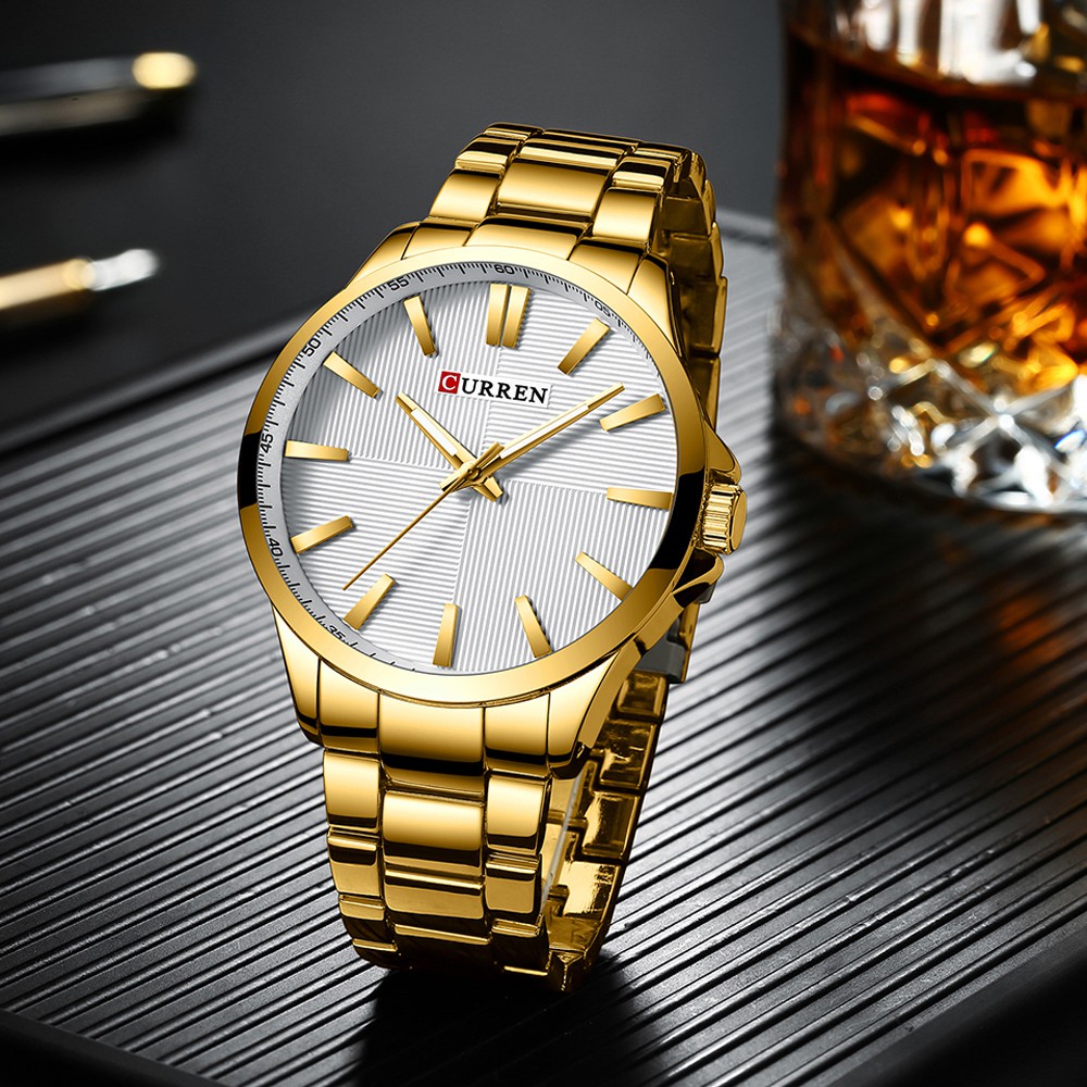 Đồng Hồ Quartz Thể Thao CURREN 8322 Bằng Thép Không Gỉ Chống Thấm Nước Sang Trọng Thời Trang Cho Nam