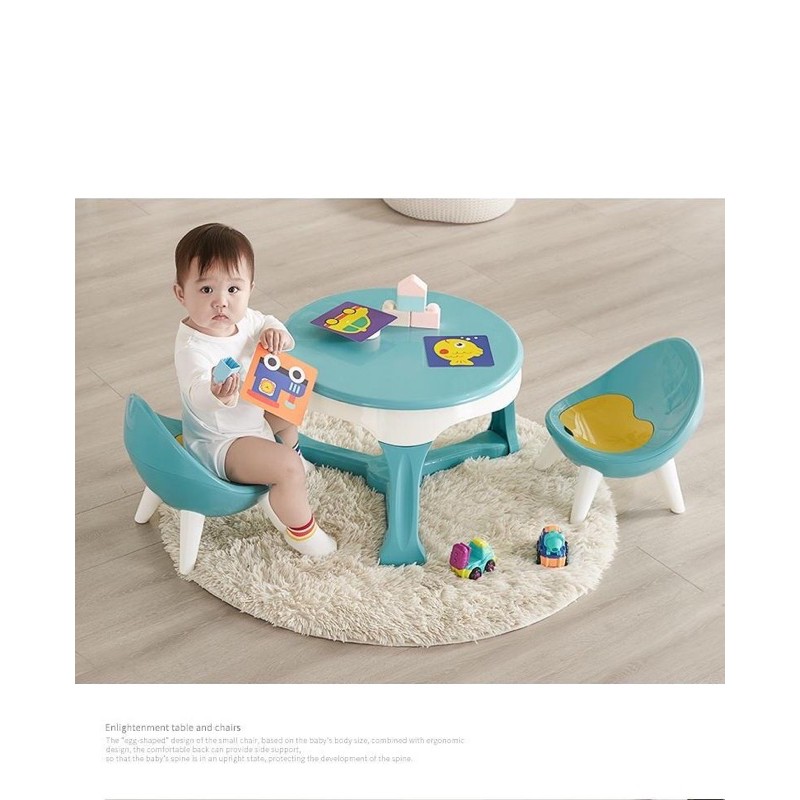 Bộ bàn ghế trứng Kub cao cấp phù hợp với trẻ em 1  đến 6 tuổi chống trơn trượt, chất nhựa PP thương hiệu KUB