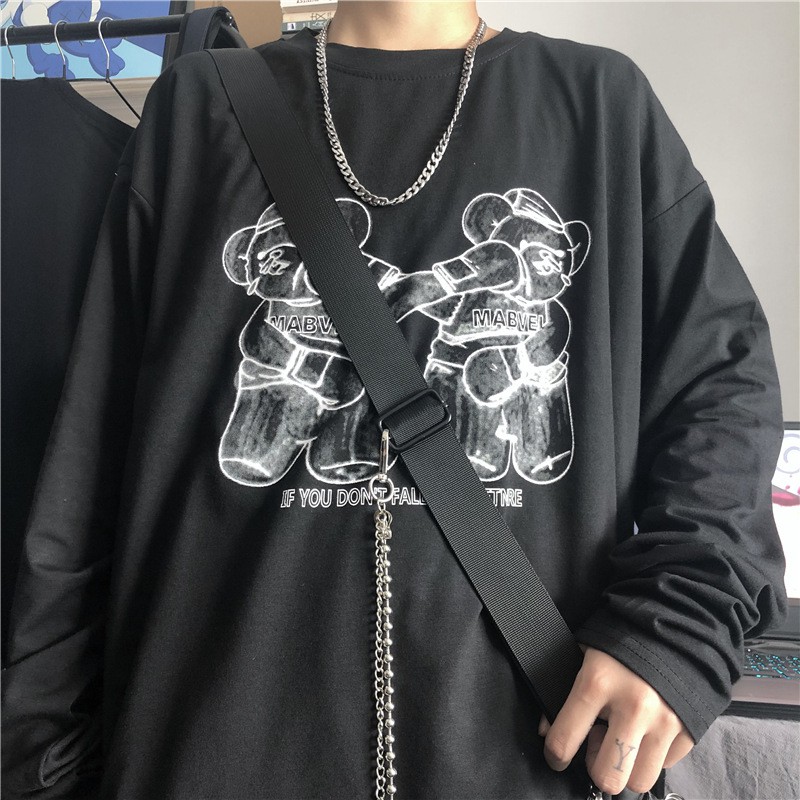 Áo Thun Tay Dài Dáng Rộng Mỏng Dáng Unisex Phong Cách Hàn Quốc Siêu Xinh ATDT01